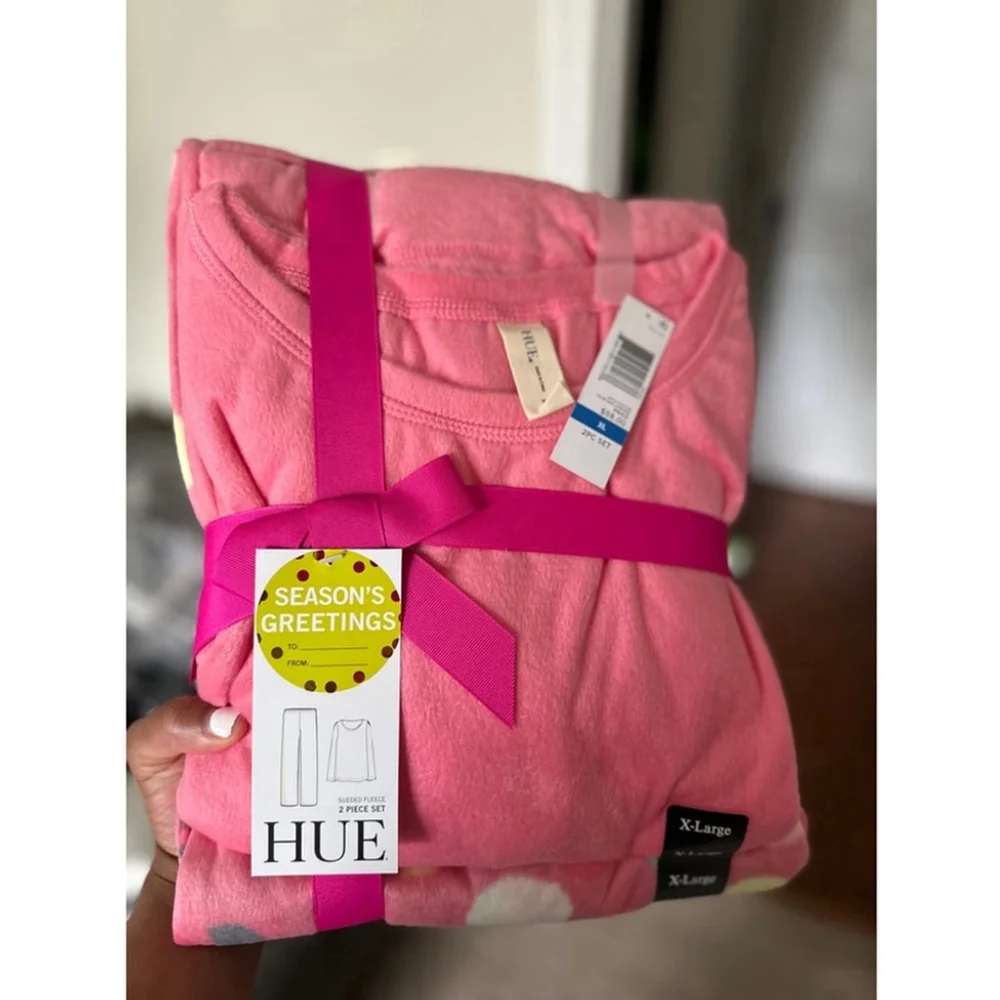 Cozy HUE Pink Cat Pajama Set XL - Picture 4 of 6